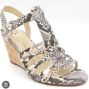 Isaac Mizrahi animal print wedges